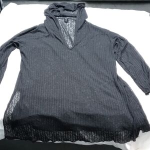 Apostrophe womens sheer hooded cover up